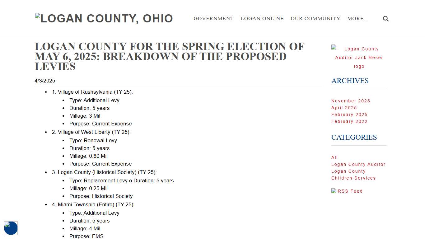 Logan County News - Logan County, Ohio