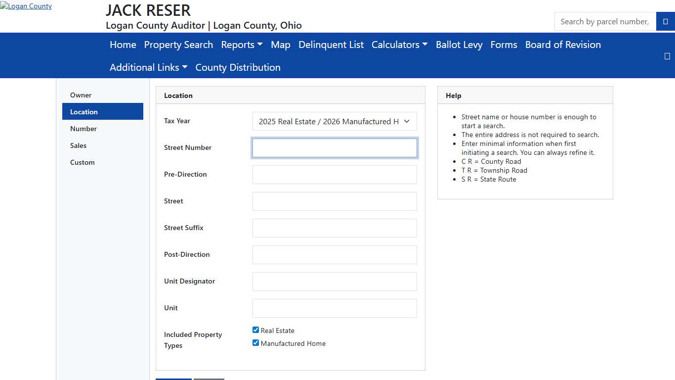 Logan County Real Estate Search