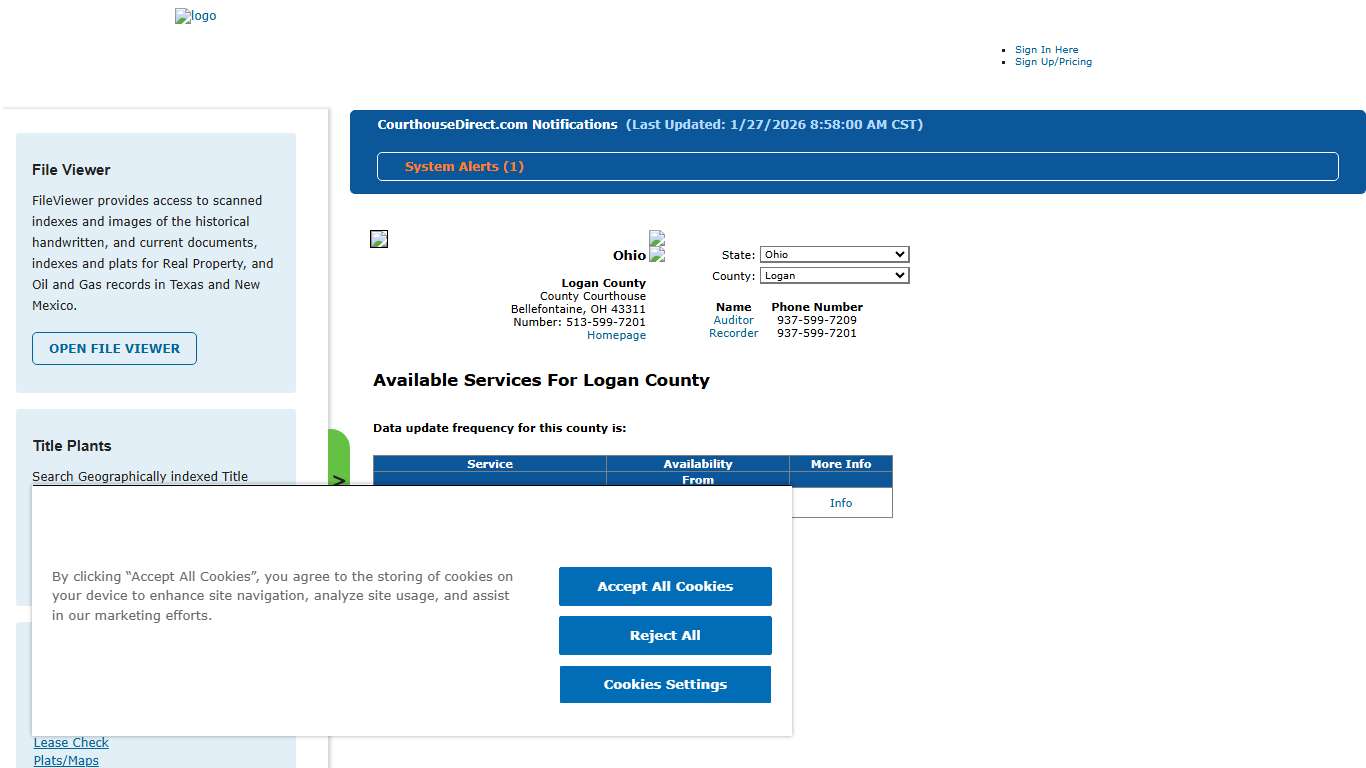 Search Logan County Public Property Records Online CourthouseDirect.com
